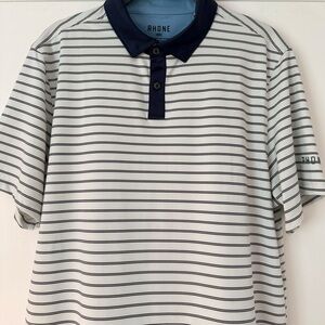 Rhone Men's Performance Polo with Navy